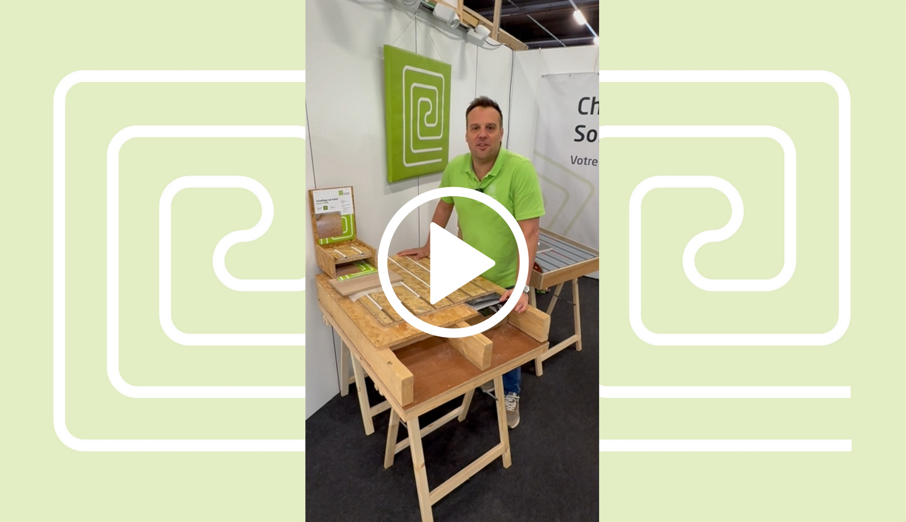 Bekijk de presentatie video van vloerverwarming infrezen in OSB